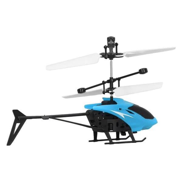 Mini RC Helikopter Stabil Rotationshastighet Förstärkt Lätt Resistent Induktionsleksak Blå