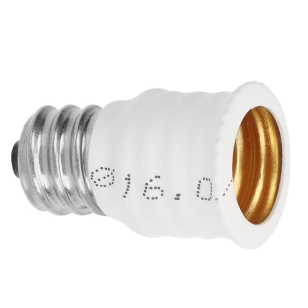 E12 til E14 Adapter E14 til E12 Pære Konverter til Garage Soveværelse Stue Køkken Korridor Hvid