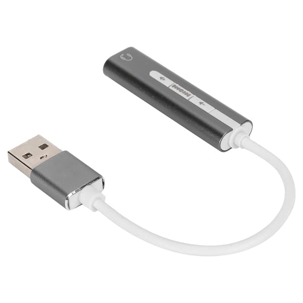 USB Ljudkort Aluminiumlegering Externt Datorljudkort för Alla Datorsystem 7.1 Stereo