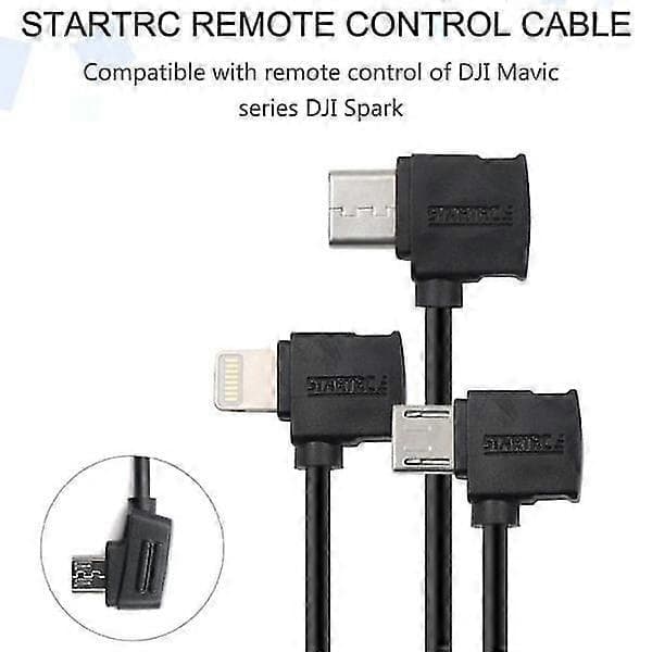 15 cm USB-C til Micro-USB-kabel for DJI Mavic Mini / Air, Shark Black