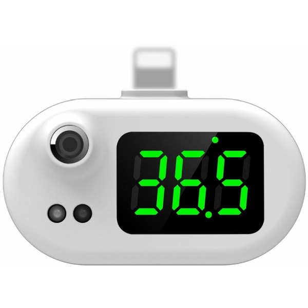 Bärbar automatisk infraröd mobiltelefon termometer USB inverterad smartphone termometer