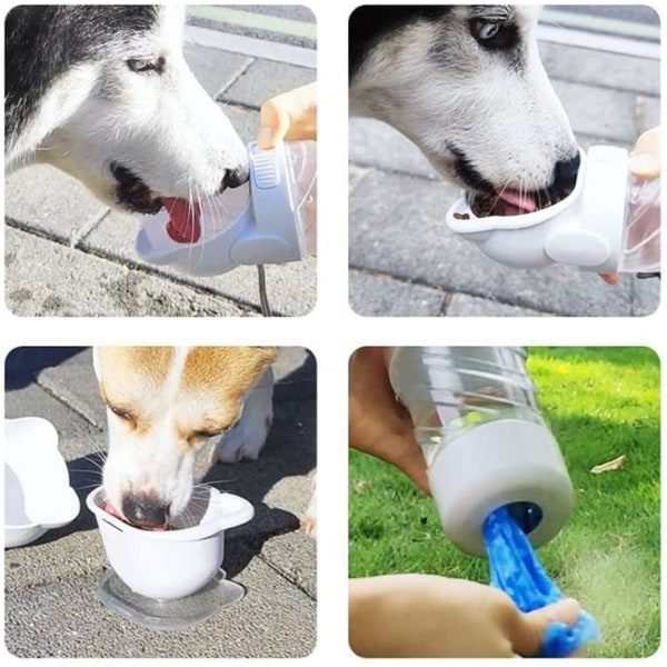 Hundevandflaske, vandtæt bærbar hvalpevandfontæne med drikkefontæne til udendørs kæledyr, vandring, rejser, F