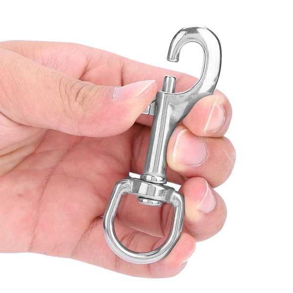316 rustfritt stål enkelthode krok Swivel Eye Snap Scuba Diving Accessory (90MM, hvit)