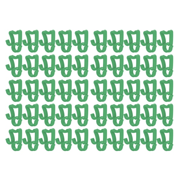 100 st julgransklipp - Hållbar plast, enkel att installera, mångsidiga hängrännekrokar för julgransdekoration - Gräsgrön