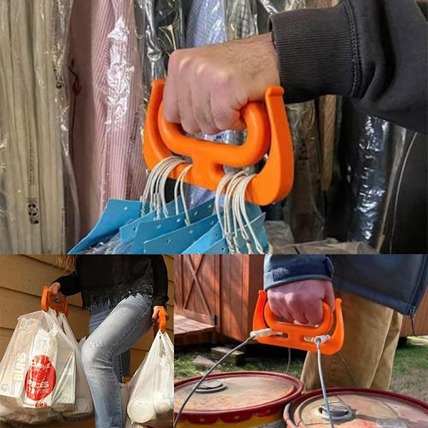 2 st Multifunktionell ryggbärande enhet, anti-strypningsenhet, arbetsbesparande enhet Orange