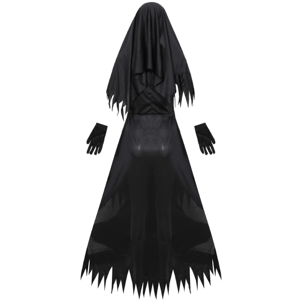 nunna kostym cosplay vampyr demon kostym halloween kostym S