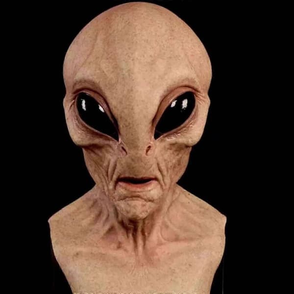 Full Face Alien Maske til Halloween-kostumefester og Cosplay-begivenheder