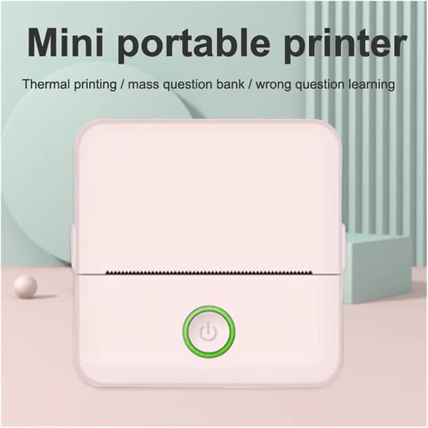 wxsp 1 stk. - Trådløs Mini Printer Bluetooth Termisk Udskrivning Pink X6 Mobilfoto[ht]