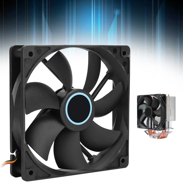 CPU Køler 6 Messingrør Ultra Støjsvag 775 1155 Desktop Computer Lampefri Blæser 1366X58 (Sort)