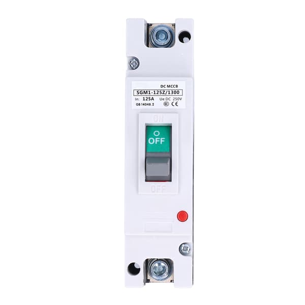 1P MCCB Solcelle Batteribeskyttelse Bryter Isolator Beskytter 125A 250V DC