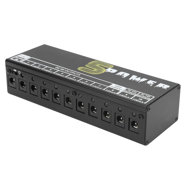 Gitarpedal strømforsyning kortslutning overstrømsbeskyttelse 100-240V UK-plugg