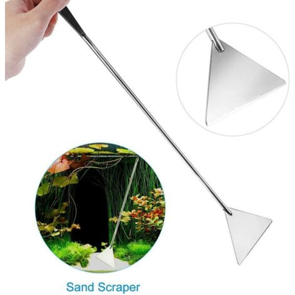 Akvariumverktygssats 6 i 1 vattenväxter i rostfritt stål Pincett Sax Spatel Aquascaping- set för vattenväxter