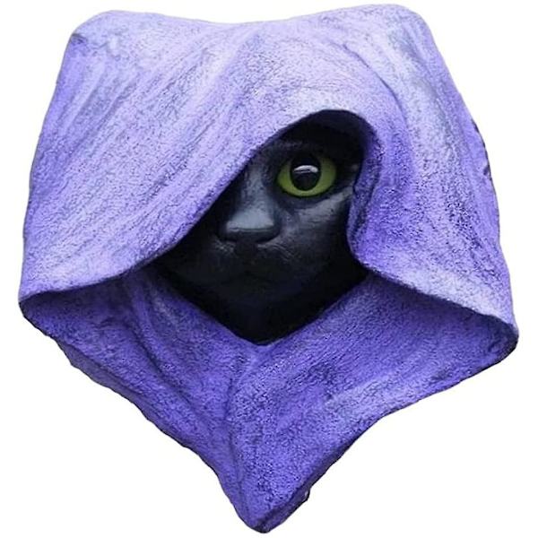 Mystisk Cat Sculpture Resin Craft Pendant (lilla),