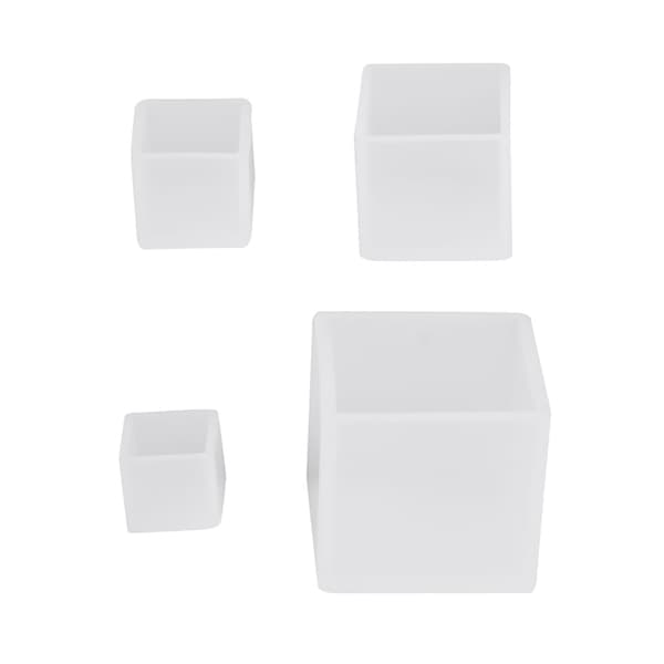Firkantede silikone epoxy resin forme til DIY håndværk 4 stk
