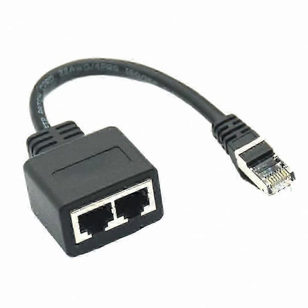 LAN Ethernet-kabeladapter 1 til 2-ports splitterstik til netværkskabler