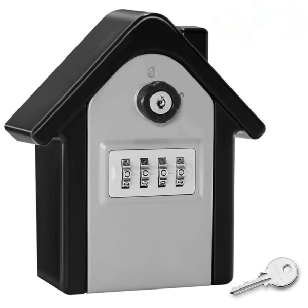 Väggmonterad nyckelskåp med digital kombination och nödnyckel, stort nyckelskåp i XL storlek för hem, kontor, fabrik,