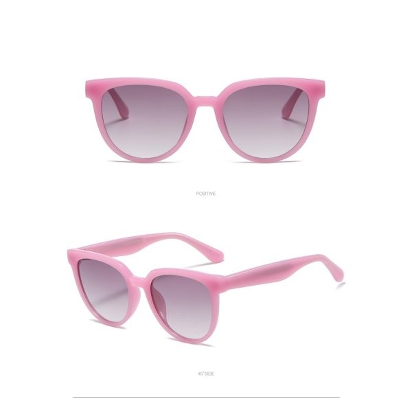 Macaron-solbriller Custom Concave Streetwear-solbriller Sun Shade Motesolbriller (full grå skinnende svart innfatning)