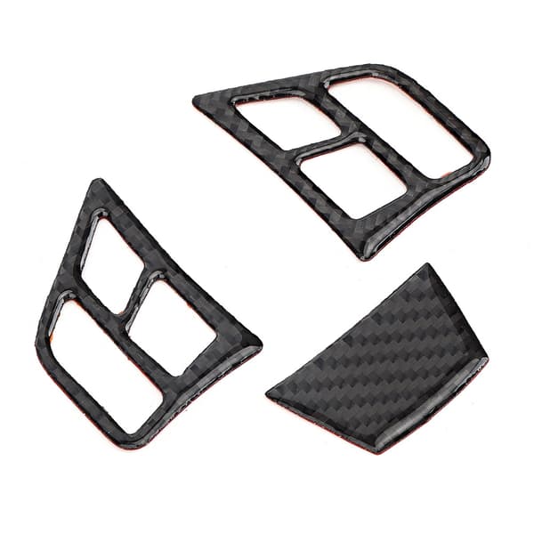 3-pack kolfiber rattdekaler, inredning till bil, passar för 3-serie (E90) 2005-2012