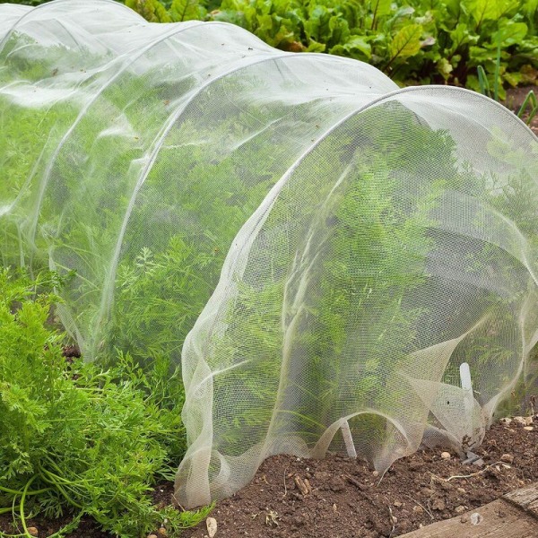 10*2,5M insekt- og myggnetting av grønnsakshage av nylon