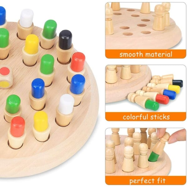 Muistishakkiäly shakkipuinen vanhemman ja lapsen lelu (muistishakki vaaleansininen laatikko),