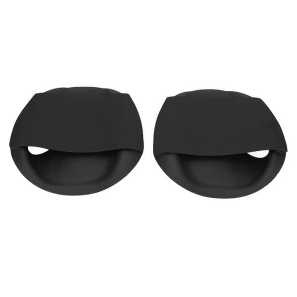 Sort PP Silikone Ergonomisk Freestyle Svømmetrænings Paddle Stor