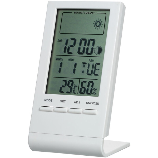Digital termohygrometer, inomhus, hushåll, tid, datum
