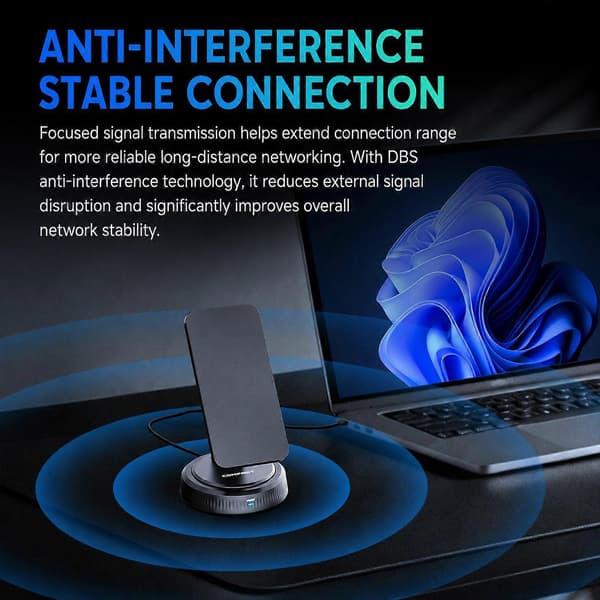 COMFAST CF-986BE PRO BE6500 WiFi 7 USB-sovitin kolmitaajuuksinen 6452Mbps langaton verkkokortti Not Specified
