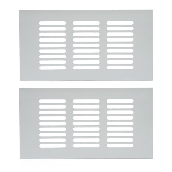 Aluminiumslegering Sølv Rektangulær Ventilationsrist Dækning 80x150mm 3.14x6in til Skab RV Camper