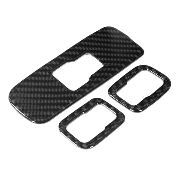 3 stk Vindusbryterpanel Deksel Trim Karbonfiber Dekor Passer for S60/V60RHD