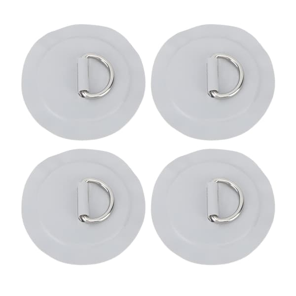 Lettvekts Grå D Ring PVC Patch for Oppblåsbar Båt Surfebrett Stand Up Paddleboard 4 stk