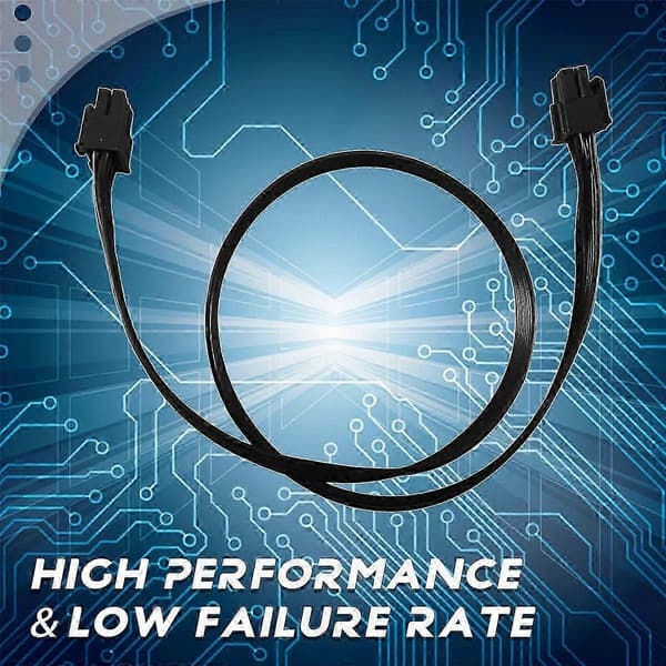 8-bens CPU til 4+4-bens EPS-12V bundkort strømadapterkabel til modulær PSU-kompatibilitet Black
