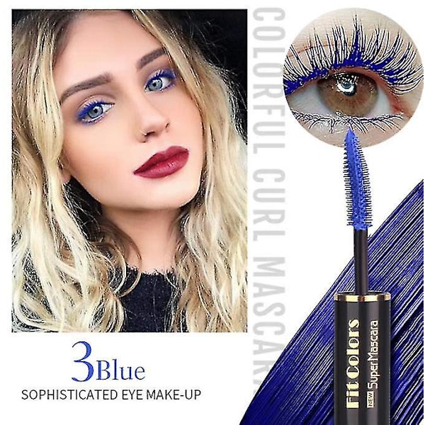 Double-ended Color Mascara - Vanntett tykk krølling BLUE