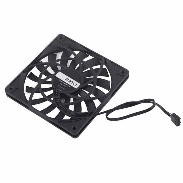 F12012 Computer CPU Køleventilator Ultratynd Stationær Computer Køler Ventilator (4PIN Sort)