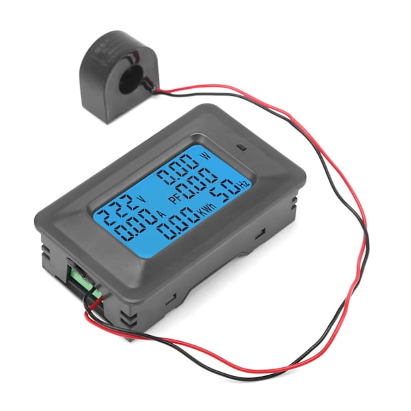 Digital LCD Spänning Ström Effektmätare Panel 6 i 1 110-250V 100A