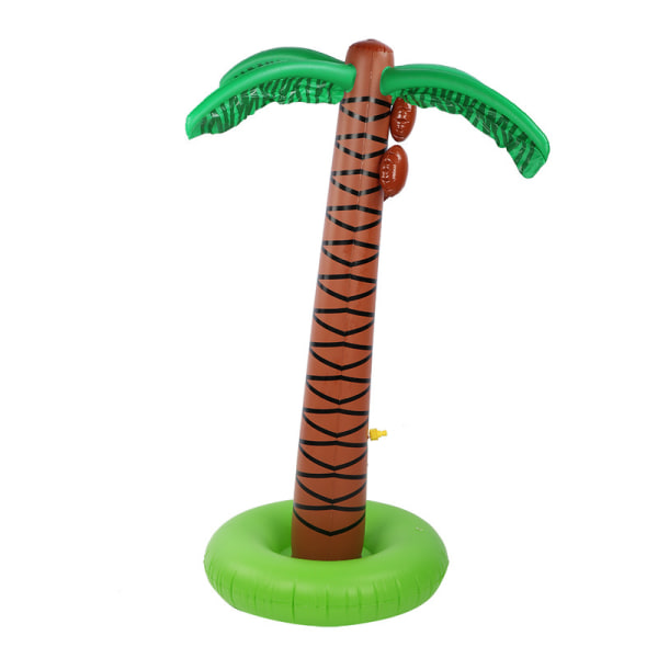 Oppblåsbar lekematte for kokosnøtttre for utendørs svømmende barn som leker med vann