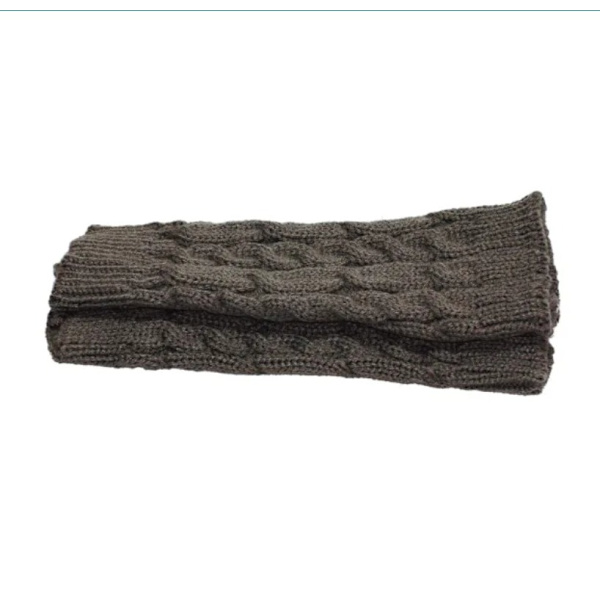 Käsivarsien lämmittimet neulotut, sormettomat ja lyhyet - [20 cm] - Käsineet Dark Grey