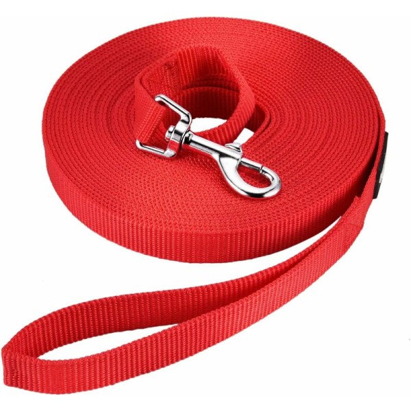 Rød 2,5 cm bred * 3 meter lang nylon snor hundekæde snor træningsreb til kæledyr