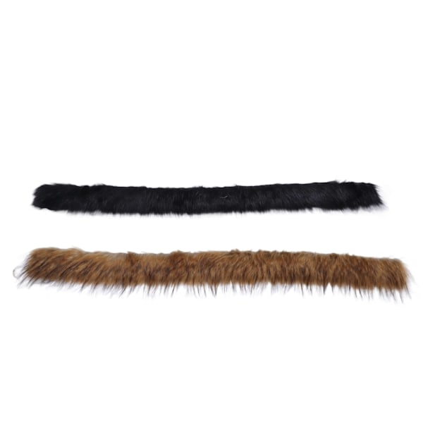 2 Pcs Thick and Fluffy Faux Fur Strips - Soft Shaggy Artificial Fur Fabric for Clothing Decoration"