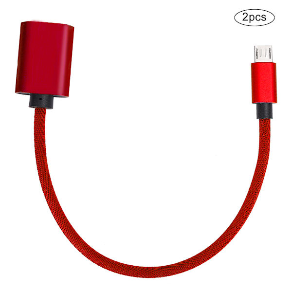 Type-C OTG Datakabel USB Adapter OTG Adapter Konverter Micro USB Kabler AUX Lydkabel Adapter til Android Rød