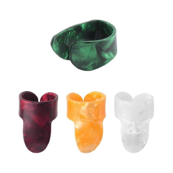 3 fingerplektrum + 1 tumplektrum gitarrplast