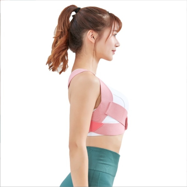 Rygkorrektionsbælte, bryst og skuldre, rygkorrektionsbælte, pink (L)