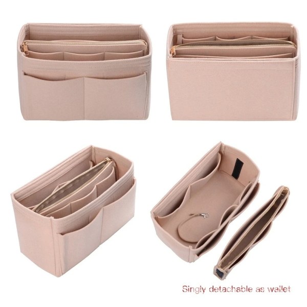 Sett inn veske i filt Makeup Organizer ROSA 30*16*16CM 30*16*16CM pink 30*16*16cm-30*16*16cm