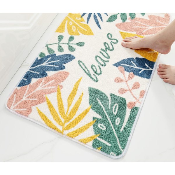 Wonderful Forest Simple Flocking Baderomsgulvmatte 50*80cm,