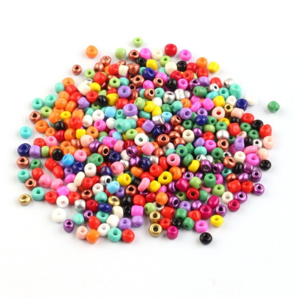 2/3/4 mm hirseperler 24 farger i eske løse perler DIY smykker Klær perler korssting Håndlaget tilbehør -Farge 2MM