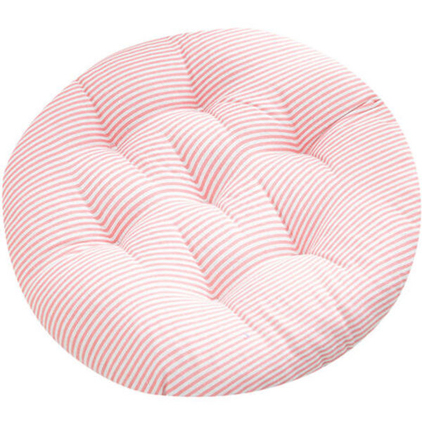Polstrede runde stolputer til hagestol, spisestue, kontorstol 40 cm rosa