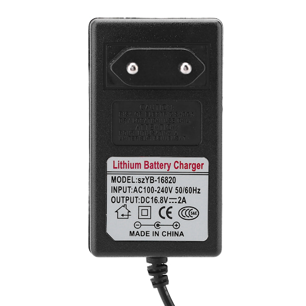 AC100-240V DC 16.8V 2A Erstatningsstrømforsyning for Litium-ion Batterilader - Sikker Løsning for Lading 16.8V2A