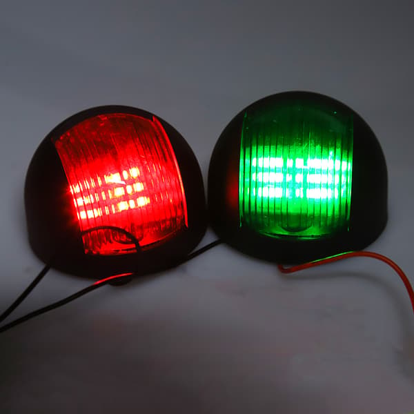 Rød Grøn LED Vandtæt Båd Navigationslys 12V 24V Sort