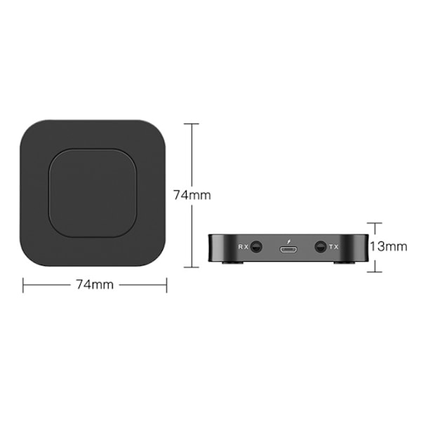 2 in 1 Bluetooth lähetinvastaanotin Bluetooth 5.0 3,5 mm äänivastaanottimen lähetinsovitin