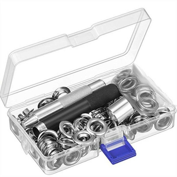 Spänneverktyg för markisluftring i mässing (innerdiameter 12 mm 100 set om 3 verktyg (vit stans)) lämplig för verktygsrum