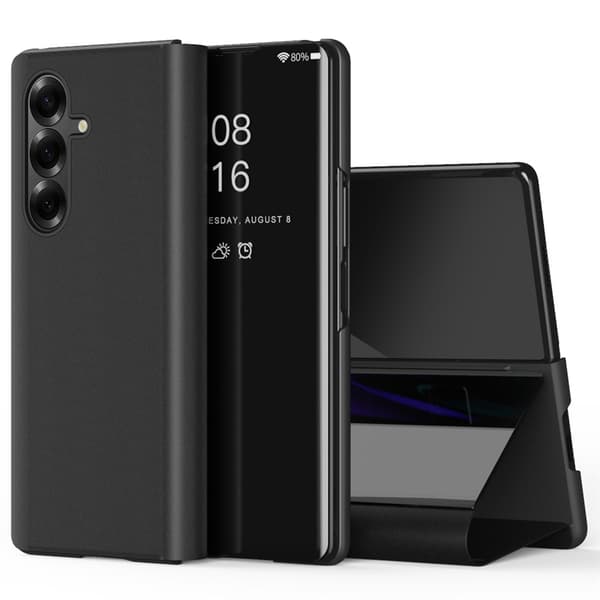 Samsung Z Fold7 Clear View Pung Etui - Sort Svart black